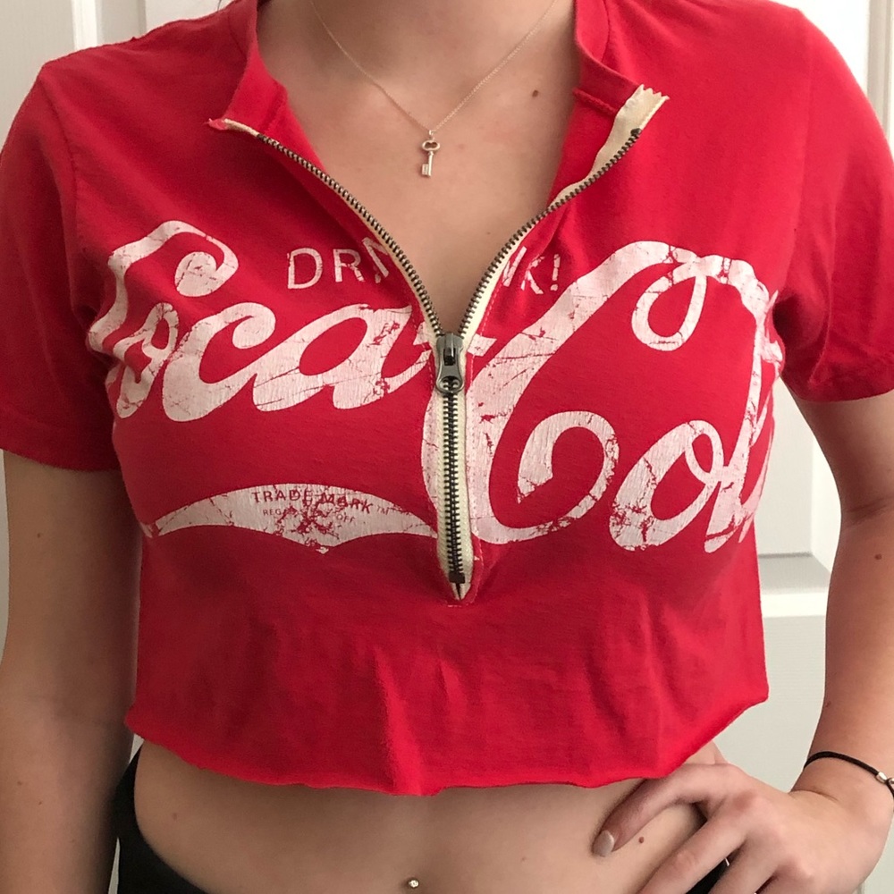 Coca Cola Vintage Distressed Crop T-shirt